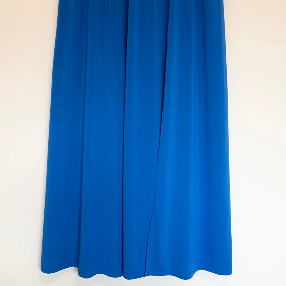 Eloquii Dolman Sleeve Maxi Dress with Slit in Piction Blue - Picture 3 of 10